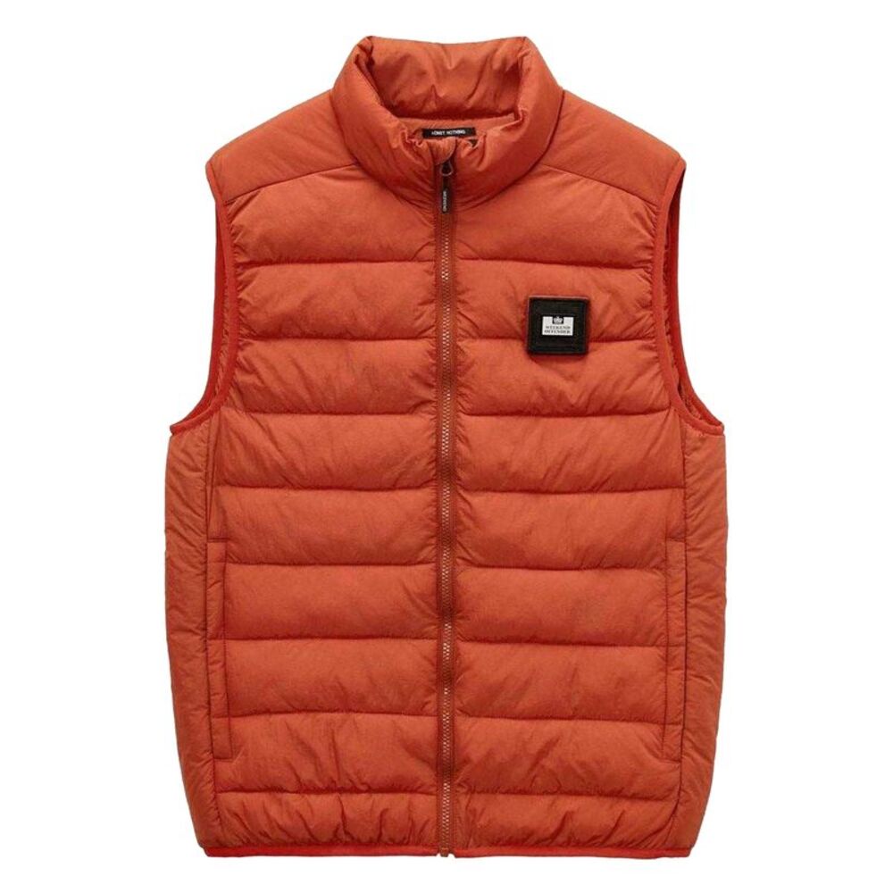 Weekend Offender Mens Gacha Logo Quilted Vest / Orange